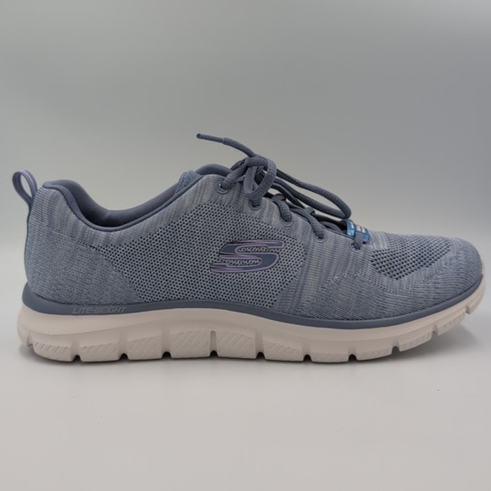 Skechers Light‎ Weight Memory Foam Shoes Women's 10 Blue Comfort Daily Walking